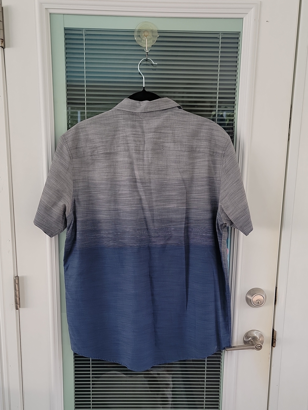 INC International Concepts Short-Sleeve Ombre Button-Down Shirt Sz L - Picture 2 of 10